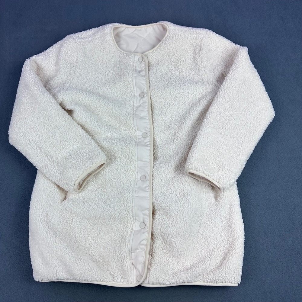 Koolaburra by UGG Sherpa Fleece Quilted Lining Coat Cream Off-White Sm KBDR23702